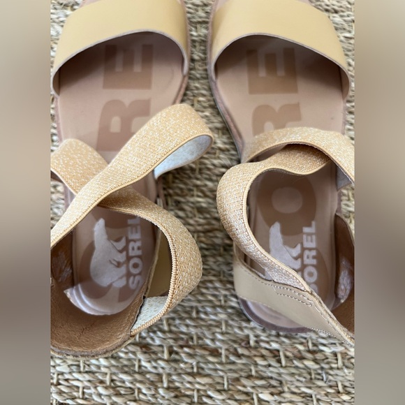 Sorel Women's Beige Cross-Strap Sandals, Size: 7 - Picture 9 of 9